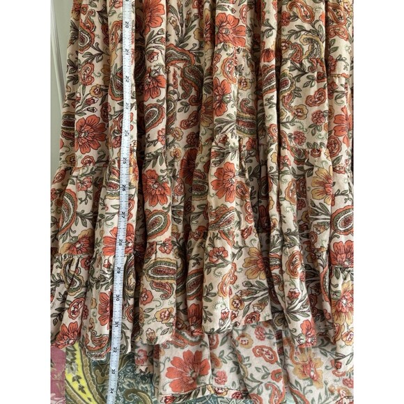 Patrons of Peace Tiered Babydoll Cottage Dress Womens XS Floral Boho Peasant - Picture 9 of 9